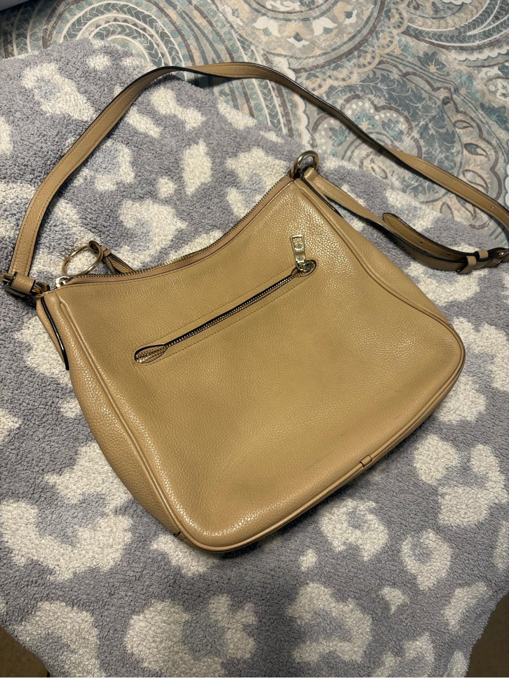 Coach Pebbled Leather Crossbody Bag in Tan - Picture 2 of 5